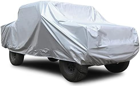 SEAZEN Car Cover 6 Layers, Waterproof Truck Car Cover, Snowproof/UV Protection/Windproof, Universal Car Covers Breathable Fabric with Cotton (Length Up to 210")