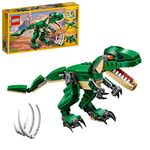 LEGO 31058 Creator Mighty Dinosaurs Toy, 3 in 1 Model, T. rex, Triceratops and Pterodactyl Dinosaur Figures, Christmas Treat, Gifts for 7-12 Year Old kids, Boys & Girls