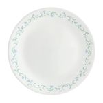 CORELLE Country Cottage Round Printed Dinner Plate 26 cm, Lightweight & Durable, Made of Vitrelle Glass, Microwave & Dishwasher Safe, Elegant Crockery for Dining & Gifting