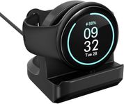 M.G.R.J® Non-Slip Silicone Charging Dock Holder Compatible for Google Pixel Watch 2 (2023) (Integrated Cable Management) (Black)