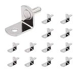 CORTNEY Shelf Support Pegs, 20Pcs 6mm L Shape Metal Shelf Pegs for Kitchen Cabinet Bookcase Closet Wardrobe Cupboard Wood Glass Shelves Supports, Nickel Plated Shelf Bracket Pegs Pins with 4 mm Hole