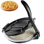 VEVOR Tortilla Press, 10 Inch Tortilla and Roti Maker, Cast Iron Heavy Duty Tortilladora Press, Pre-Seasoned Pataconera Maker with 100 Pcs Parchment Paper, Dough Maker for Flour Tortilla, Tawa, Silver