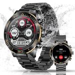 Smart Watch for Men - 1.43" AMOLED Military Smartwatch Men Women Answer/Make Call, 130+ Sport Modes Fitness Watch IP68 Waterproof Heart Rate Sleep Monitor Step Counter Smart Watches for Android iOS