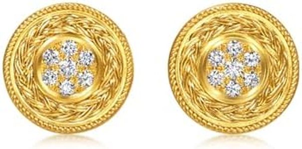 CHOW SANG SANG 999 24K Gold Cultural Blessings Auspicious Diamond Stud Earrings for Women 95722E