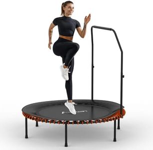 ADVWIN Rebounder Mini Trampoline, 48" Fitness Trampolines with Adjustable Foam Handle, Suitable for Adults and Kids Indoor/Outdoor Workout Max Load 150KG