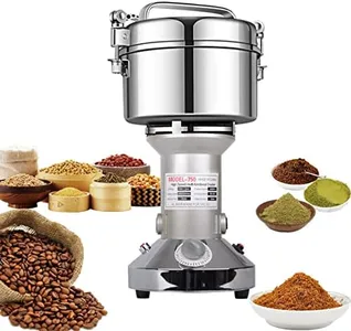 Grain Mill Grinder 750g High Speed Electric Stainless Steel Grinder Cereals Corn Flour Pulverizer Powder Machine for Dry Spice Herbs Grains Coffee Rice Pepper(750g Stand Type)