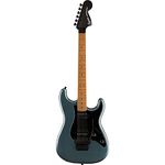 Squier Contemporary Stratocaster HH Floyd Rose Electric Guitar, with 2-Year Warranty, Gunmetal Metallic, Roasted Maple Fingerboard