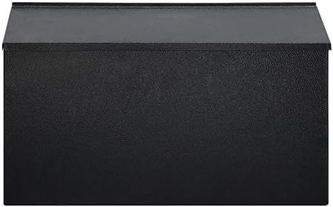 Dalmbox Wall-Mount Mailbox Large Mailbox for Post Rust-Proof Galvanized Steel Box for Outside or Townhouse Horizontal Style, Black, 15.7” x 4.3” x 9.4”