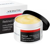 YEOUTH Retinol Eye Cream for Dark Circles and Puffiness with Hyaluronic Acid, Hydrating Eye Cream, Anti Aging Under Eye Cream, Retinol Cream for Face, Eye Care 60ml