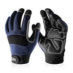 Work Gloves Men & Women, Utility Mechanic Working Gloves High Dexterity Touch Screen For Multipurpose,Excellent Grip M