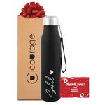 COURAGE ; BE THE CHANGE Customized/Personalized/Name/Logo Print for Gifting/Employee Appreciation on Stainless Steel Water Bottle for Office, School, Sports Use (DREAM) (1000ML, PACK OF 1)