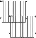 Babelio Baby Gate for Stairs, Kitchen & Doorways, No Bottom Bar| Easy Install| One-Handed Operation| Auto-Close| Hardware Mount Safety Dog Gate (Black - B17, 34" H, 26-43" W-Standard 2 Pcs)