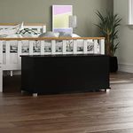 Vida Designs Leon Storage Ottoman, Wooden Chest with Lid, Seat, Stool, Window Bench, Blankets, Bedding, Toy Box, Footstool, Black