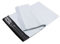 Brand Wagon Pack Of 100 PCS White Poly Mailers Envelopes Shipping Bags Mailing Bags White Shipping Bag Courier Bag with Self Adhesive, Waterproof and Tear-Proof Postal Bags