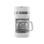 Hamilton Beach Filter Coffee Machine, Ella 1.5L, 900W, Coffee Maker for Instant Coffee, Espresso, Macchiato, Makes 12 Cups, Re-usable Filter, Anti-Drip, Water Level Window, Matte White - HBC9453MW