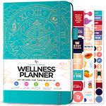 Legend Wellness Planner & Food Journal – Daily Diet & Health Journal with Weight Loss, Measurement & Exercise Trackers – Lifestyle & Nutrition Diary – Lasts 6 Months, A5 size – Turquoise