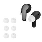 kwmobile 6x Replacement Ear Tips Compatible with JBL Wave 200 TWS/Wave Beam - Silicone Tips for Earphones - White