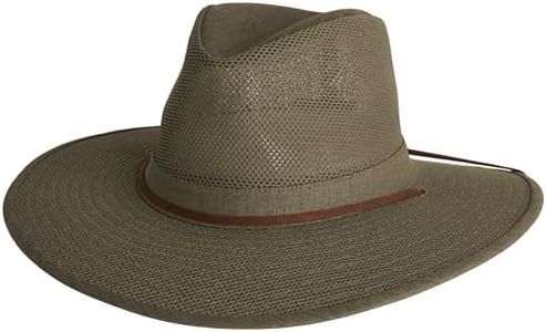 Henschel Hats Aussie Breezer Grande Hat - Extra Wide-Brim Sun Hat for Men | Perfect Men's Summer Hat for Camping Olive