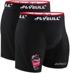 FLYBULL Cup Underwear Youth Boys Briefs with Soft Protective Athletic Cup for Baseball, Football, Lacrosse Black