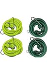 Modern Safety Solution Luggage Tying Rope with Hooks Elastic Bungee/Shock Cord Cables Stretchable Elastic Rope Set of 2, 7 feet,