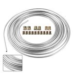 Anxingo 25 Ft. 3/16 OD Steel Brake Line Tubing Kit 3/16" x 25' with 16 Assort Fittings