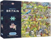 Beautiful Britain 1000 Piece Jigsaw Puzzle | Sustainable Puzzle for Adults | Premium 100% Recycled Board | Great Gift for Adults | Gibsons Games