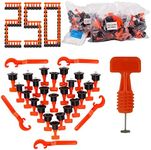 Tile Leveling System 1/16" Kit Reusable, 250pcs Tile Leveler Spacer, 500pcs 1/12" Tile Spacers and 5pcs Special Wrench, Tile Installation Tool Kit for Building Walls & Floors