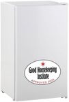 HOMCOM Under Counter Fridge, 91L Small Fridge with Chiller Box, Removable Shelf, Reversible Door, Adjustable Legs, Mini Refrigerator, Good Housekeeping Institute Approved, White