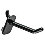 Azar Displays 800002-B 2-Inch Lexan Pegboard Hook, Black, 50-Pack