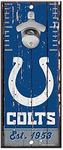 WinCraft NFL Indianapolis Colts Bottle Opener5x11 Wood Sign Bottle Opener, Team Colors, 5"x11"