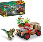 LEGO Jurassic Park Dilophosaurus Ambush 76958 Building Toy Set for Jurassic Park 30th Anniversary, Dinosaur Toy with Dino Figure and Jeep Car Toy; Gift Idea for Grandchildren and Kids Ages 6 and Up