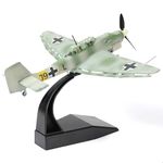 NUOTIE 1/72 Junkers Ju 87 Stuka Bomber Aircraft Model WW II Metal Die-cast Classic Military Fighter Model Pre-Built WWII Legendary German Bomber Model with Display Stand Collection Gift for Adults