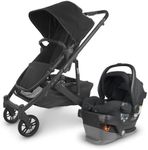 UPPAbaby Travel System, Includes Cruz V2 Stroller + Mesa V2 Car Seat Combo/Toddler Seat, Bumper Bar, Bug Shield, Rain Shield, Car Seat, Base + Robust Infant Insert Included/Jake (Charcoal)