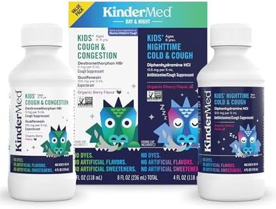 KinderMed Kids' Cough Day & Night Pack, Organic Berry, 4 FL OZ