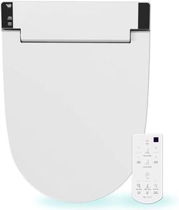 VOVO VB-6100SR Round Bidet Toilet Seat, Warm Water, LED Light, Heated Seat, White, Dryer, Stainless Steel Nozzle, Made in Korea