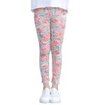 SYGA Children's Leggings Flower Print Girls Leggings Thin Outer Wear Girls Pants Suitable Age for 9-11 Years Old(Pink Flower)