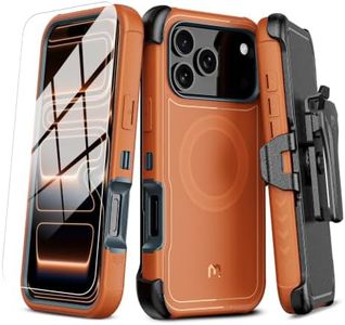 M MYBAT PRO for iPhone 18 Pro Case with Belt Clip Holster,Magnetic Case