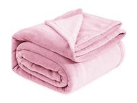 VAS COLLECTIONS Premium Plush Summer Double Bed Dohar/AC Blanket | 200 GSM Reversible Lightweight Cozy Soft for Bed, Sofa, Couch, Travel & Camping| 220x230 cm - Pink