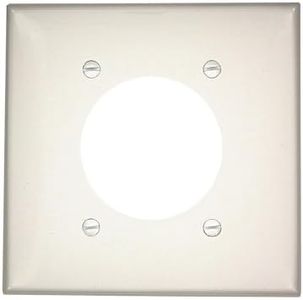 Leviton 2-Gang Flush Mount 2.15-Inch Diameter, Device Receptacle Wallplate, 80726-W