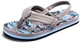 Reef Boys Little Ahi Flip-Flop, Tan Sharks, 10 Little Kid US