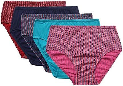 Van Heusen Women's Cotton Blend Classic Hipster Panties (Pack of 5) (11117_Assorted