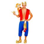 Widmann 10222 Aladdin Costume, Waistcoat, Trousers, Sash, Turban, King of Thieves, Theme Party, Carnival, Fancy Dress, Multicoloured, M