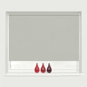 100% Blackout Waterproof Fabric Window Roller Shades Blind, Thermal Insulated,UV Protection,for Bedrooms,Living Room,Bathroom,The Office, Easy to Install (Silver, 90 x 160 cm (35.4"x63"))