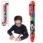 SRV Hub Mickey Mouse Colouring Pen Boys| 6 Color Gift Pens for Kids| Gel Pen Party Supplies, Prizes for Kids| Party Favors for Kids Birthday 3+Years