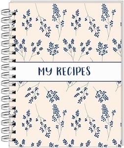 Recipe NoteBook to Write in Your Own Recipes, 7" x 9" Hardcover Notebook with 200 Recipe Template Pages (100 sheets), 8 Movable Dividers Tabs, and 24 Category Stickers for Organized Recipes' Cookbook