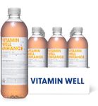 Vitamin Well - Functional flavoured water, low calorie still drinks with vitamins & minerals. vitamin c, vitamin b6, pantothenic acid, ENHANCE Orange, 12 bottles x 500ml