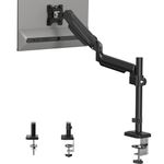 BONTEC Adjustable Single Monitor Mount for 13 to 34 Screens, Ergonomic Gas Spring Arm Stand with Pole, Weight Capacity 9 kg, VESA 75/100 mm