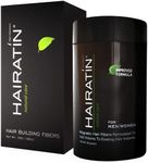 HAIRATIN Building Fibers for Thinning Hair, Black, 28G - Achieve Fuller, Natural Looking Results, Instantly Conceals Hair Loss in 10 Seconds, Thickener & Bald Spot Cover Up for Men & Women