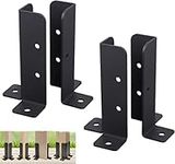 VANROUG 4Pcs Adjustable Wood Fence Pergola Post Base Brackets kit Fit 1.5x1.5,2x2,2x4,4x4 Post,Heavy Duty Fence Post Holder/Support Base for Deck Railing Mailbox