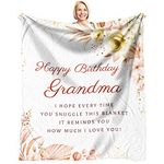 Jnufoju Grandma Birthday Gifts, Best Birthday Gifts for Grandma, Grandma Gifts for Birthday, Grandmother Birthday Gifts from Grandchildren, Birthday Presents for Grandma Throw Blanket 60 x 50 Inch